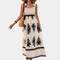 Dame Maxi Kjole - Smock Top - A-line Pasform - Wide Ruffle Stropper - Let og Luftig