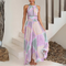 Dame Maxi Kjole – Ærmeløs – Høj Hals – Boheme Patchwork – Lang og Let Passform
