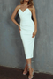 Stropløs Bodycon Kjole | Elegant Snit | Perfekt til Formelle Anledninger