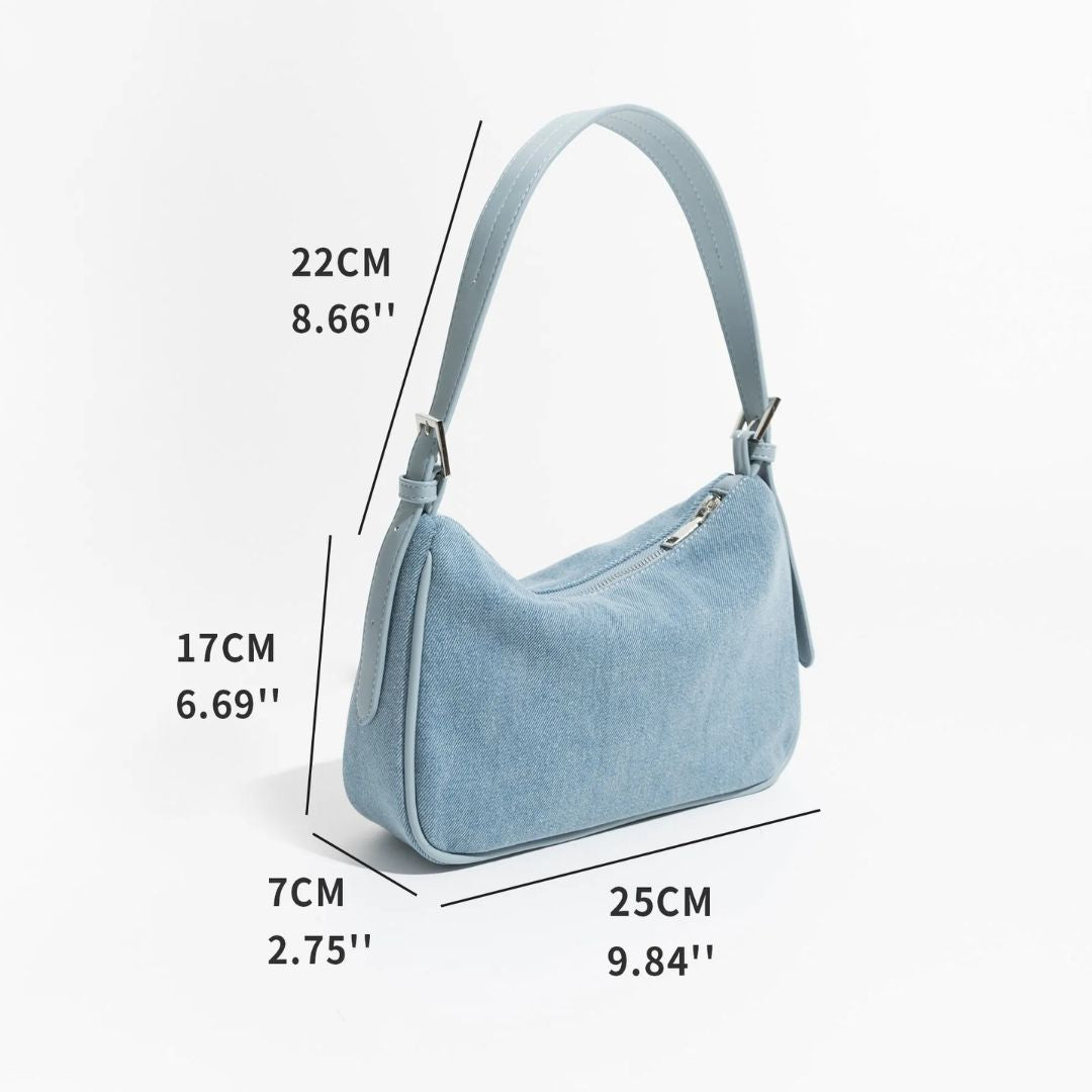 Anna Denim Shoulder Bag