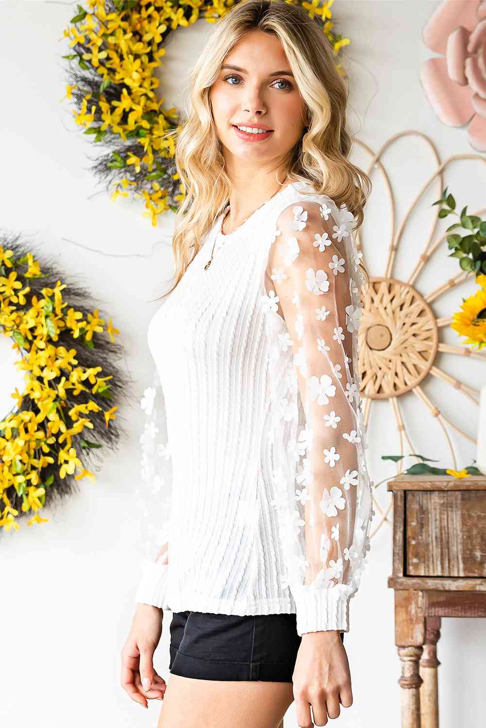 Ara | Bluse med applikationer