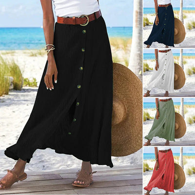 Midi Nederdel | Bomuld | Sommer og Elegance