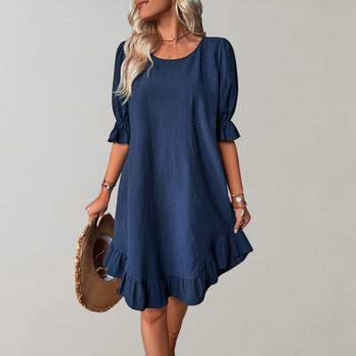 Uformel Kjole med Flæseaccenter | Let & Fashionabel | Perfekt til Sommerdage