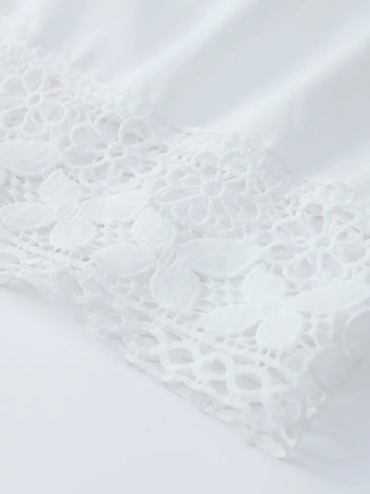 Maxikjole med Blonde Detaljer | Boheme Stil | Komfortabel & Stilfuld
