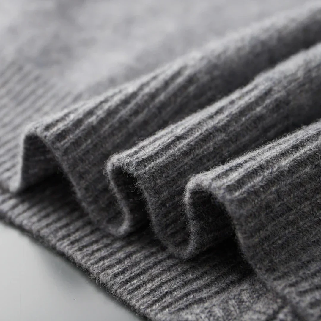 Merino - Cardigan i uld med lynlås til mænd