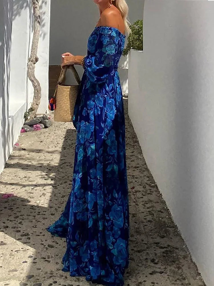 Off-Shoulder Kjole med Blomstermønster | Sommerlig & Elegant | Let Design