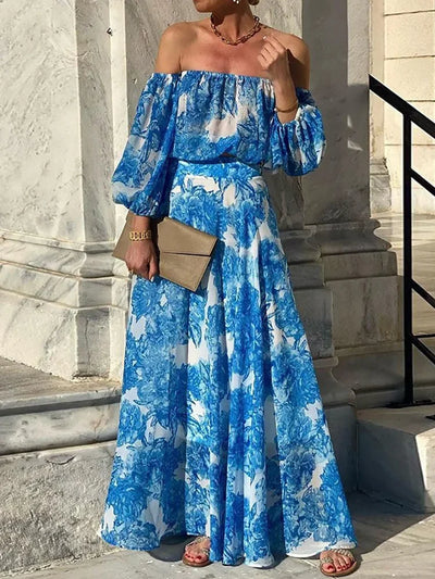 Off-Shoulder Kjole med Blomstermønster | Sommerlig & Elegant | Let Design