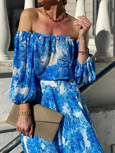 Off-Shoulder Kjole med Blomstermønster | Sommerlig & Elegant | Let Design