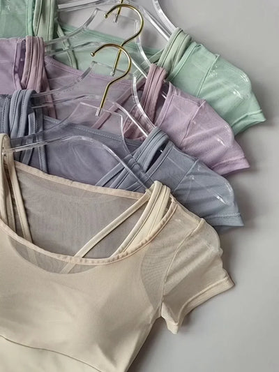 Polstret Pilates Fitness Yoga Top til kvinder - Tairah