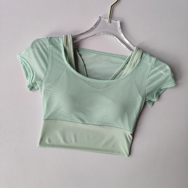 Polstret Pilates Fitness Yoga Top til kvinder - Tairah