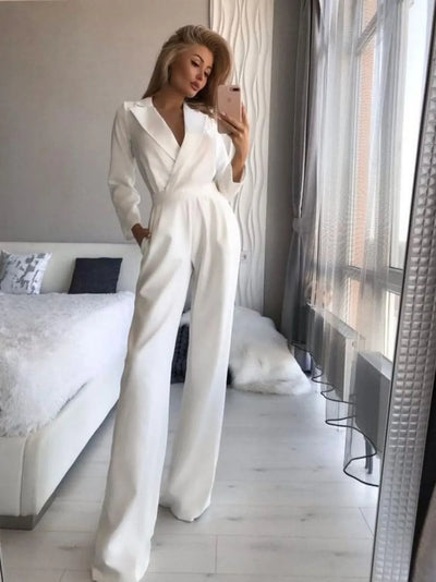 Buksedragt med Blazereffekt | Polyester | Klassisk & Sofistikeret
