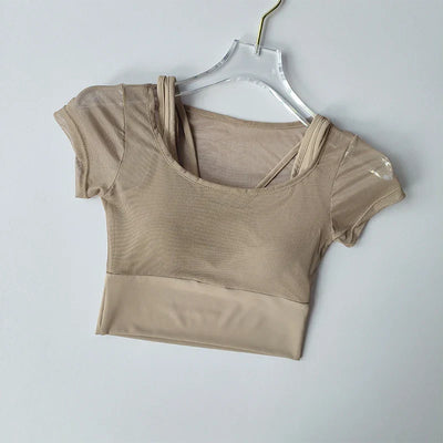 Polstret Pilates Fitness Yoga Top til kvinder - Tairah