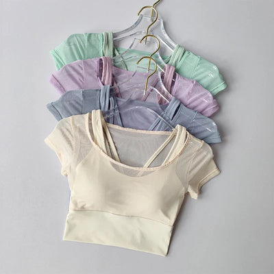 Polstret Pilates Fitness Yoga Top til kvinder - Tairah