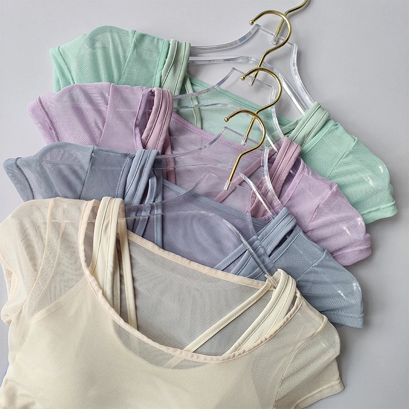 Polstret Pilates Fitness Yoga Top til kvinder - Tairah