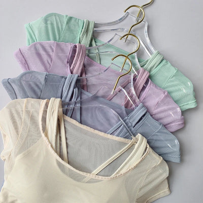 Polstret Pilates Fitness Yoga Top til kvinder - Tairah
