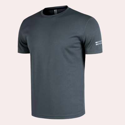 Herre Trænings T-Shirt - Kort Ærme - Åndbar Sporty Pasform