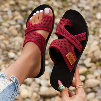 Annegrethe Mesh Slides - Komfortable Sandaler