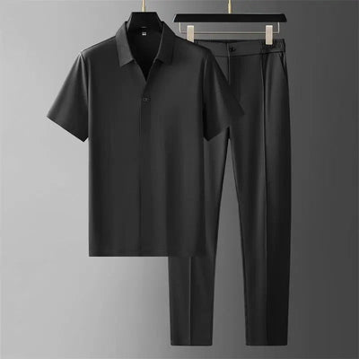 Archael - Luksus sæt med poloshirt og bukser i stretch til mænd