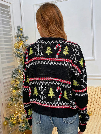 Langærmet strikket sweater