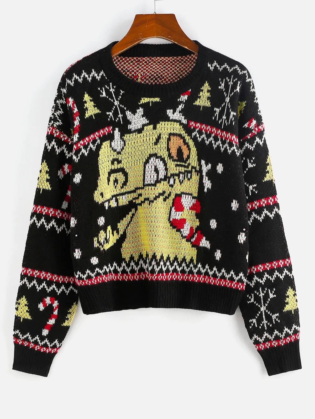 Langærmet strikket sweater