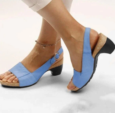 Aprilyn -Komfortable, elegante sko med en lav, tyk hæl